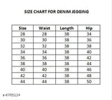 Solid denim women's jeggings, stretchable and comfortable, machine washable, best quality party wear, India origin