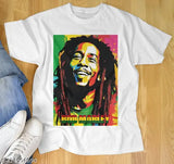 Bob Marley printed polycotton T-shirt for men, round neck, half sleeves, ultra soft, comfortable, lightweight