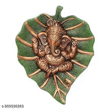 Metal Ganesh Ji wall hanging for Vastu-compliant decorative items, traditional Pan Patta craftsmanship, 3cm x 19cm x 14cm