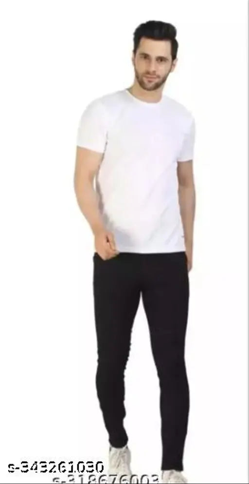 Denim, solid MONK plain jeans for men. Fits waist 30, length 38 inches, Indian-made