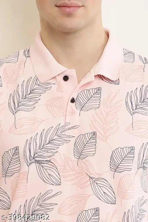 Pink Lycra Cotton Rich Solid Polo T-Shirt for Men - Durable, soft, and passed through anti-fading treatment, perfect for all seasons