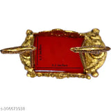 Golden metal Swing Laddu Gopal Jhula for Lord Krishna, Indian temple decor art, 16cm x 1.5cm x 10cm