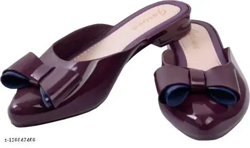 Women's PVC almond toe mule sandals - comfortable slip-on loafers with low heels, perfect for casual daily wear