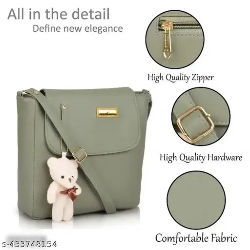 Gray leather crossbody bag, perfect for carrying a phone and essentials