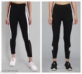 Striped modal jeggings for women, best for gym & casual wear. Modal lycra stretchable material, classic fit, sizes 24-44 (waist 28-44, length 35 in, hip 30-44)