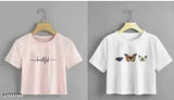 Cotton blend, short-sleeved Pretty Ravishing Women's T-shirts PACKUP 2 in trendy sizes S, M, L, XL