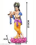 Resin Krishna Idol for Home Decor, 10.5cm x 27.5cm x 8cm. Elegant Indian God Lord figure, perfect for gifting and home decoration
