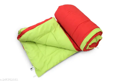 Neon orange dual-color Italian Bird comforter, 250 GSM polyester, soft, hypoallergenic, all weather single size