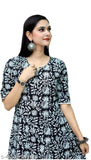 Rayon and viscose Jivika Pretty Women Kurta Sets with short sleeves and palazzo bottoms, printed net, available in S, M, L, XL, XXL, and XXXL sizes