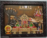 Synthetic resin Balaji temple-themed photo frame featuring Ranga Nathar Srirangam Sri Ranganatha Perumal Ranga Vaikunta perumal, originating from India