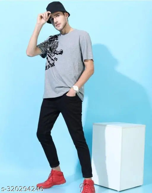 Plain black denim jeans for men, size 28/30/32, made in India