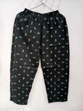 Cotton girls' pajamas with blue print, long pants