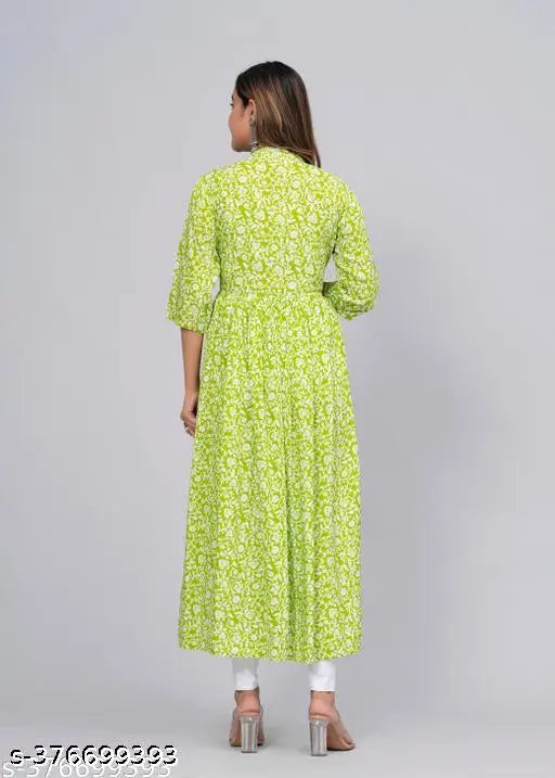 Rayon printed combo Jivika refined kurti with three-quarter sleeves, India