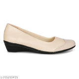 Synthetic leather women's and girls patent toe wedge heels, comfortable and fashionable bellies in various sizes (IND-3 to IND-9)
