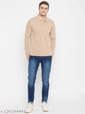 Long sleeves printed cotton t-shirt for men, fashionable and casual, size L (42in chest, 27.5in length), made in India