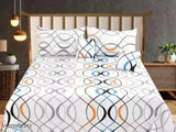 shiv handloom 220 TC 5 Piece Bedding Set with 1 Pc Bedsheet , 2 Pc Quilted Cushion with Zip , 2 Pc Pillow Covers & 2 Pc Cushion Fillers - Heavy Glace Cotton (Multicolour, 90 inches X 100 Inches)