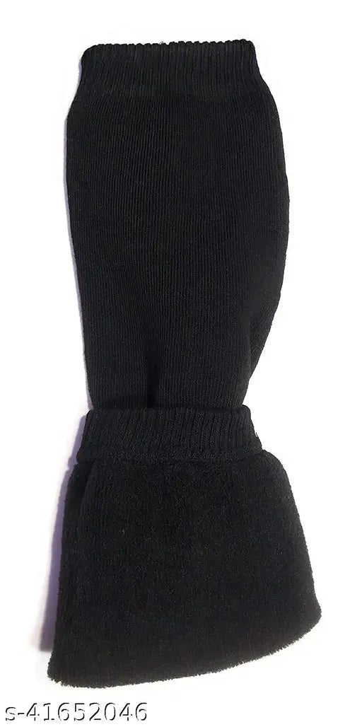 Women's black faux fur beanie hat, knitted cap