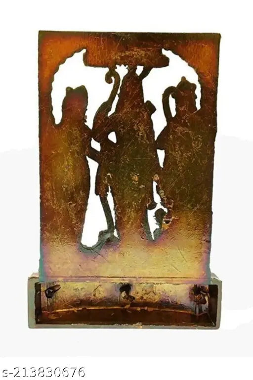 Metal Ram Darbar brown office home table car size 10x6, ideal for organizing small items