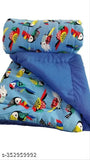 Handmade blue parrot printed cotton baby quilt, soft & lightweight for year-round use, 120 thread count, 40" x 50