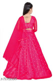 Embellished net lehenga saree for women partywear, solid dupatta, 32-14 years sizes available, traditional Indian wear with designer elements, country of origin: India