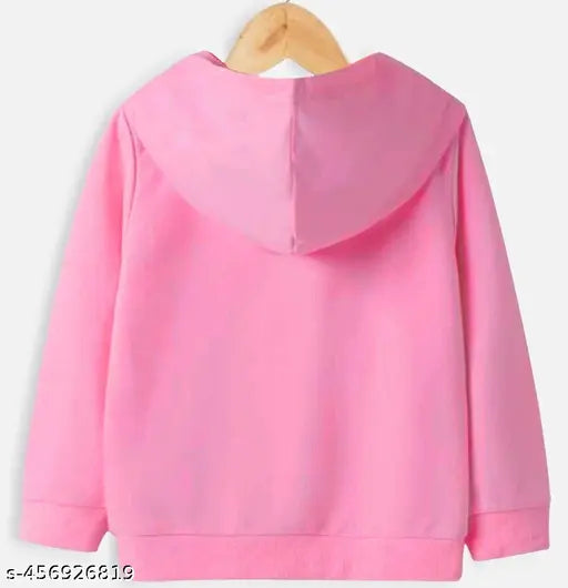 Trendy printed cotton hoodies for kids, unisex design with long sleeves, perfect winter layer