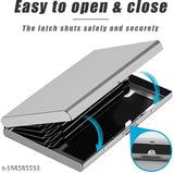 Metal waterproof executive wallet, 5 compartments, solid construction, credit/debit/ATM/ID cards holder, ultra slim, durable, portable, fits 6 cards, country of origin: India