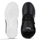 Boys' white sports running shoes with black sole and laces, 1 pack