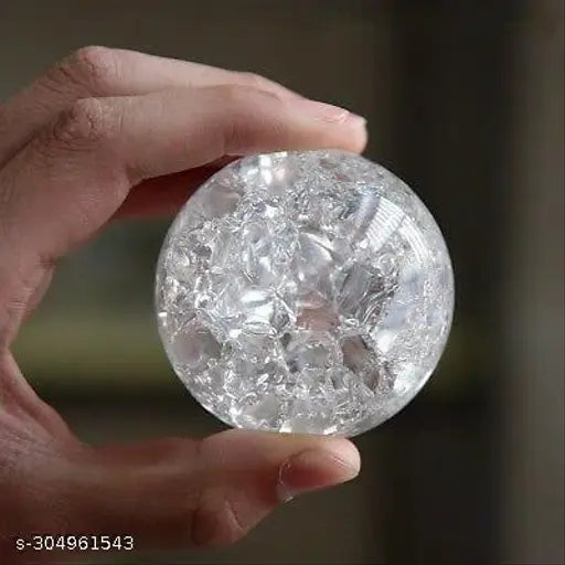 Transparent crystal glass fountain ball (5cm), ideal for indoor/outdoor decoration and water features