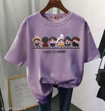 BTS Chibi oversized tshirt women's purple