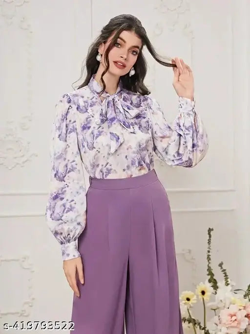 Classic Graceful Women's Printed Net Lycra Jumpsuit, long sleeves, various sizes available from S to XL - made in India