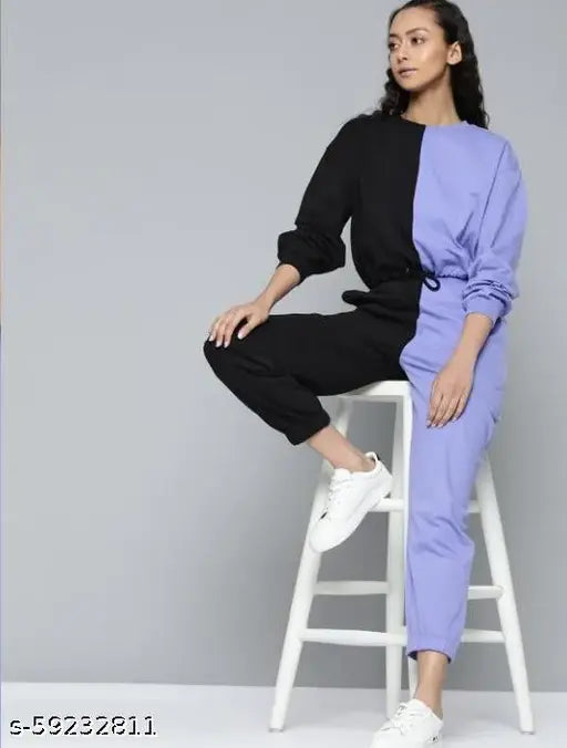 Colorblocked cotton two-piece, women's clothing from India (S: bust 34", length 23", waist 28"; M: bust 36", length 24", waist 30"; L: bust 38", length 25", waist 32"; XL: bust 40", length 26", waist 34")