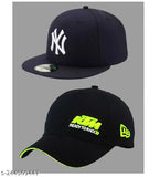 Cotton Snapback Hiphop Cap & Ktm Cap (Embroidered, One Size Fits All, Rapid Dry Material, Summer Essential)