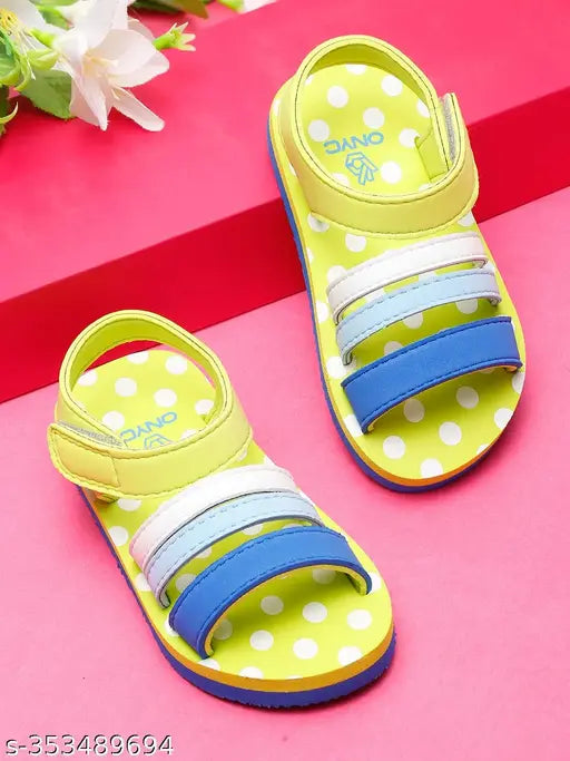 Neon Green Unisex Butterscotch Printed EVA Sandals by ONYC - Comfortable and stylish footwear for kids aged 12 months to 8 years