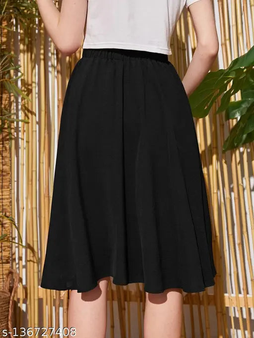 Women's front button skirt, cotton lycra blend, trendy fashion, wester style