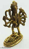 Brass yellow Kali Idol with Shiva sculpture, Hindu Goddess Kali Maa & Kalika shiva statue home décor, spiritual lucky gift, 10cmx6cmx16cm