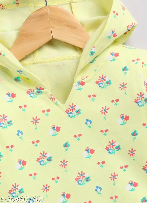 Green Mimino baby girls printed full sleeve cotton sweatshirt - adorable design on long sleeves