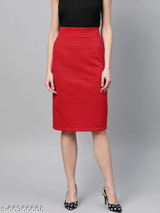 Self-striped polyester skirt, printed net pattern, women's size 26, 28, 32, 34 from India