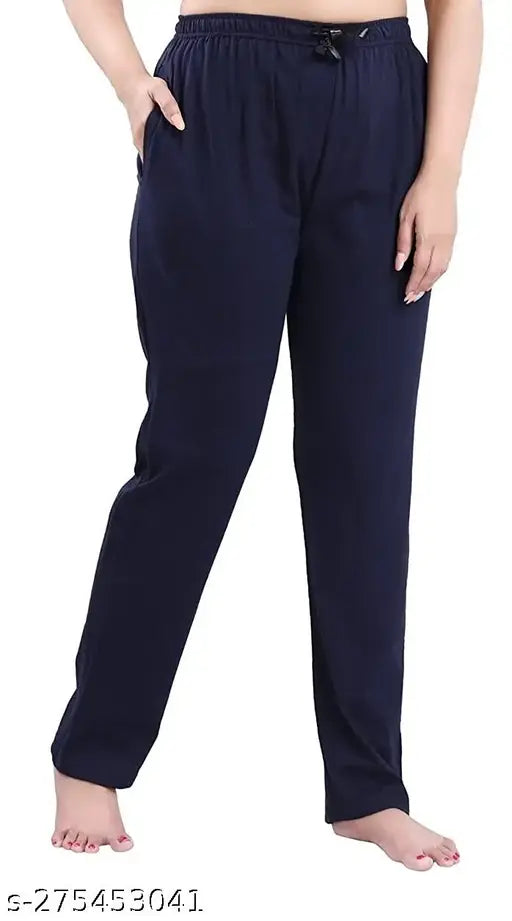 Navy blue elastic waist pants