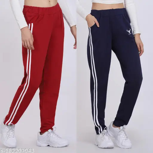 Red and navy blue tracksuits, women's sportswear