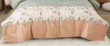 Premium cotton elastic fitted bedsheets, double bed with all-around elastic, 220 TC supersoft, botanical print, for 78x728 inches mattress