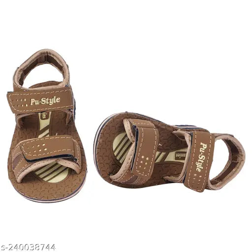 Brown and black sandals with a playstation theme