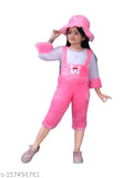 Pink Wool Colorblocked Dress (9-10 Years), Indian Winter Clothing Set