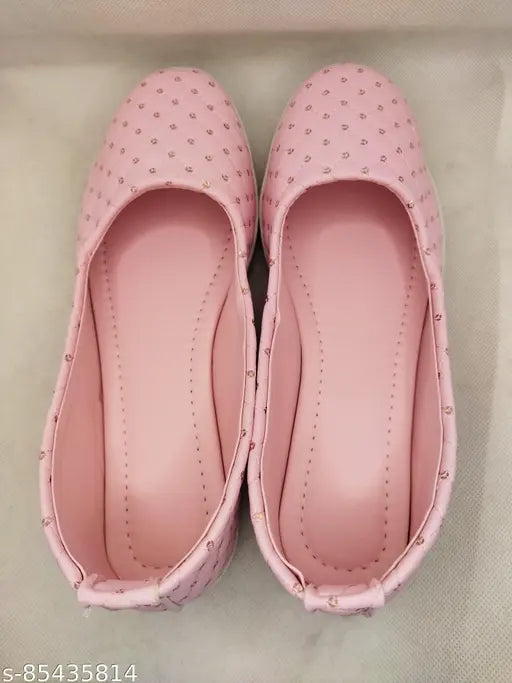 Pink K333 FABULOUSWOMEN bellies Ballerinas, Indian-made women's casual shoes for size 5 to 9