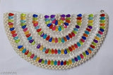 Multicolored pearl rosary clutch