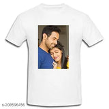 Fancy polyester short sleeve men's t-shirt in printed net design. Single item from India