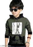 Kids Boys Hooded Typography Printed T Shirt, Pack of 2