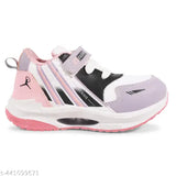 Lightweight sport walking shoes, black and pink, lace up for kids, boys and girls