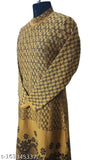 Woolen frock Kurti, yellow and black design