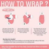 Adjustable 0-6 month cotton swaddle wrap, multi-color cartoon design, soft and silky for newborn comfort, Indian origin