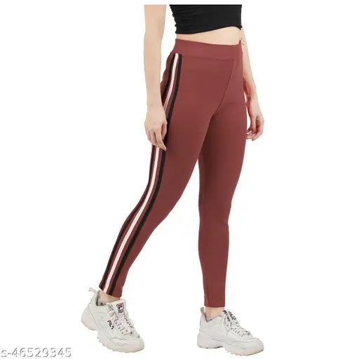 Cotton blend solid jeggings for women's sports fitness and casual wear - pack of 5, various sizes available